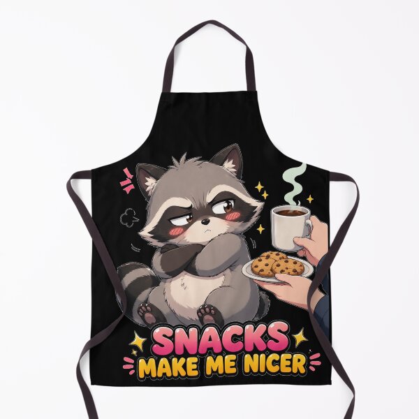Item preview, Snacks Make Me Nicer Funny Grumpy Tsundere Raccoon Coffee Gift designed and sold by Nightarel.