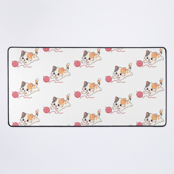 Item preview, Cute Playful Kitten Chasing Yarn Ball Cartoon Design designed and sold by Seculinator.