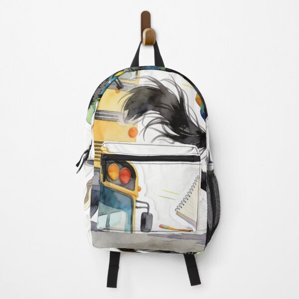 Item preview, Black Cat with Green Eyes Running to School with Coffee designed and sold by OksArtStudio.