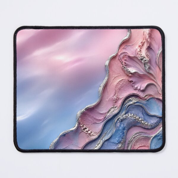 Item preview, Ethereal Pastel Pink and Blue Fluid Impasto Waves designed and sold by Aureva Arts Shop.