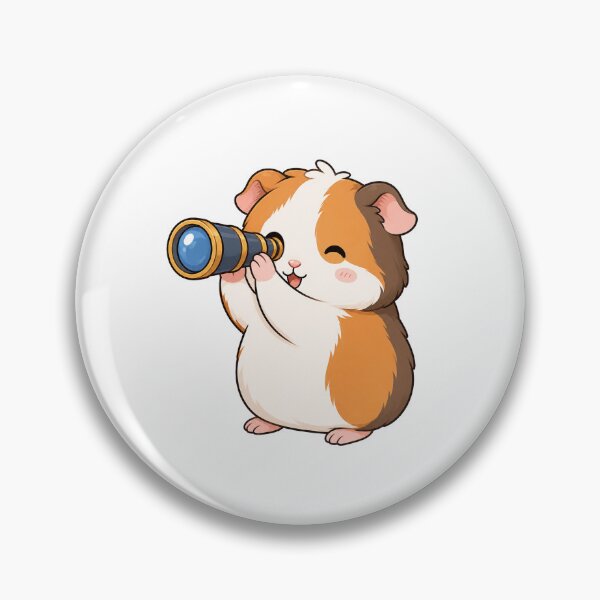 Item preview, Cute Guinea Pig Looking Through Telescope Cartoon Design designed and sold by Seculinator.