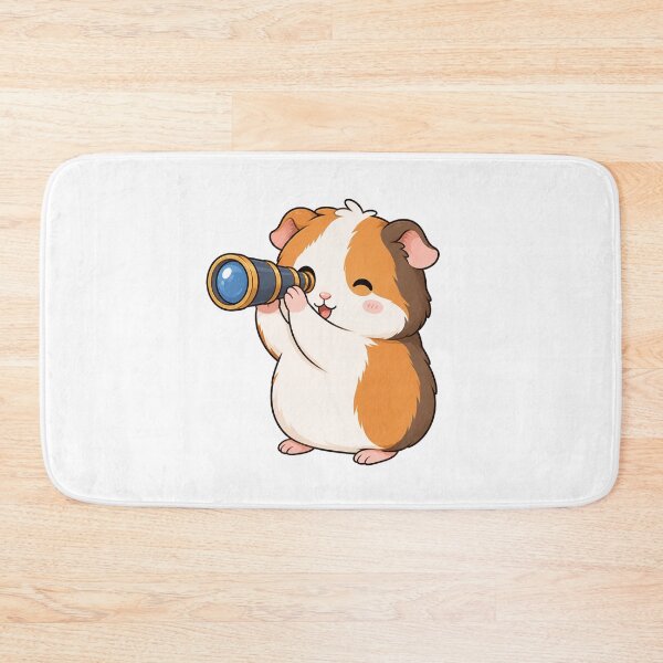 Item preview, Cute Guinea Pig Looking Through Telescope Cartoon Design designed and sold by Seculinator.
