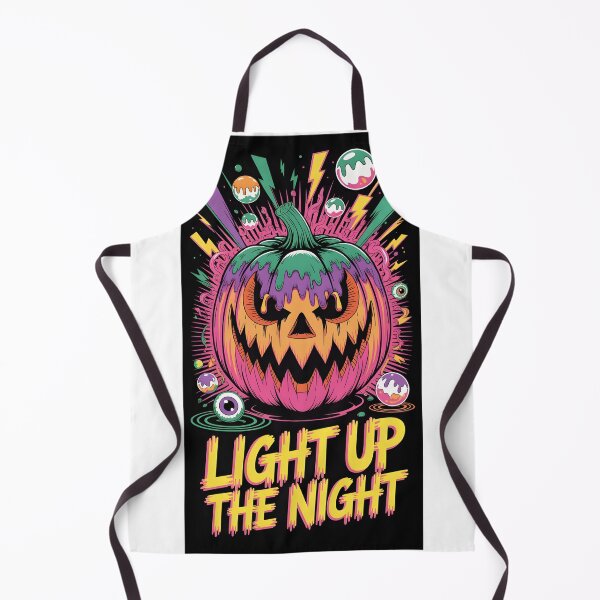 Item preview, Retro Neon Halloween Pumpkin Art Print designed and sold by TrendVoltStudio.