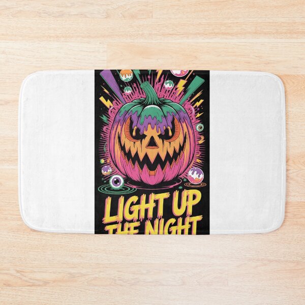 Item preview, Retro Neon Halloween Pumpkin Art Print designed and sold by TrendVoltStudio.
