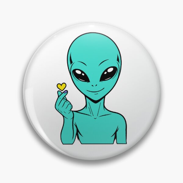 Item preview, ZORGO Alien Finger Heart – Cute Space Alien Love Gesture Sticker designed and sold by The-Visitors.