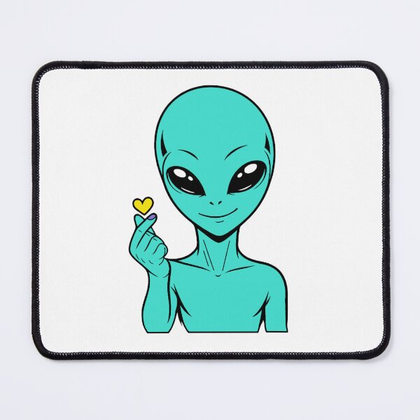 Item preview, ZORGO Alien Finger Heart – Cute Space Alien Love Gesture Sticker designed and sold by The-Visitors.