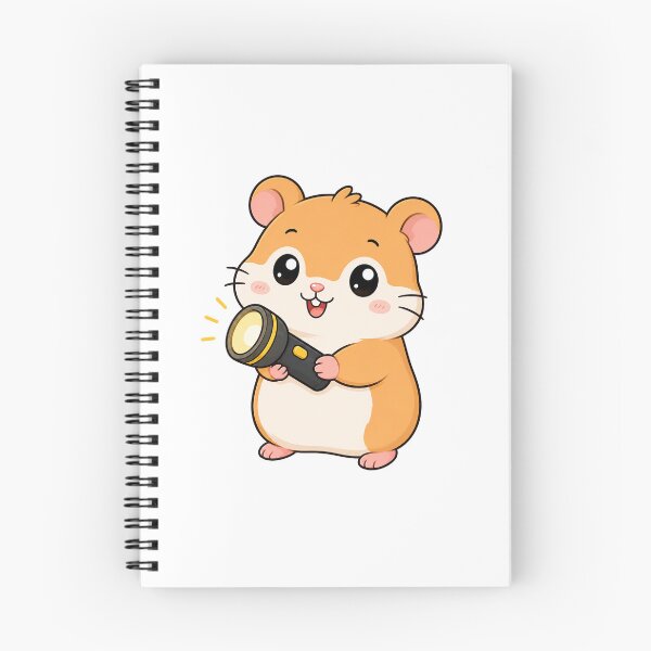 Item preview, Cute Hamster Holding Flashlight Cartoon Animal Design designed and sold by Seculinator.