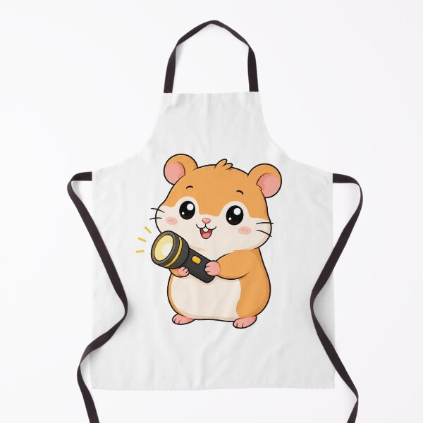 Item preview, Cute Hamster Holding Flashlight Cartoon Animal Design designed and sold by Seculinator.
