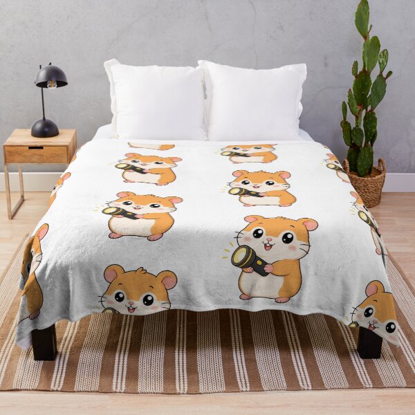 Item preview, Cute Hamster Holding Flashlight Cartoon Animal Design designed and sold by Seculinator.