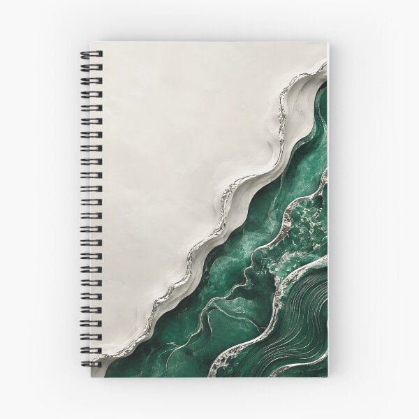 Item preview, Luxury Emerald Malachite and Liquid Silver Abstract Art designed and sold by Aureva Arts Shop.