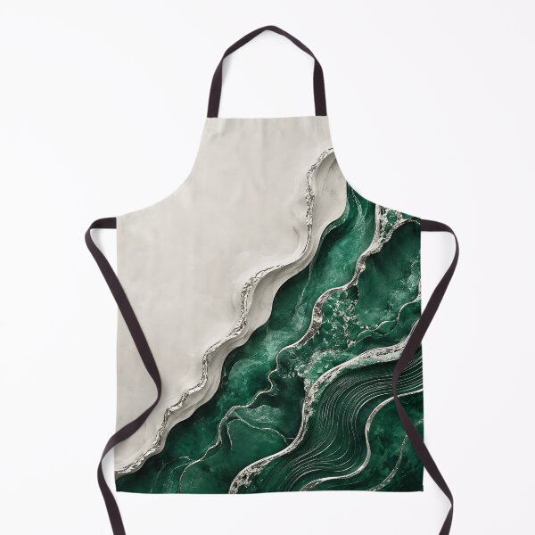 Item preview, Luxury Emerald Malachite and Liquid Silver Abstract Art designed and sold by Aureva Arts Shop.