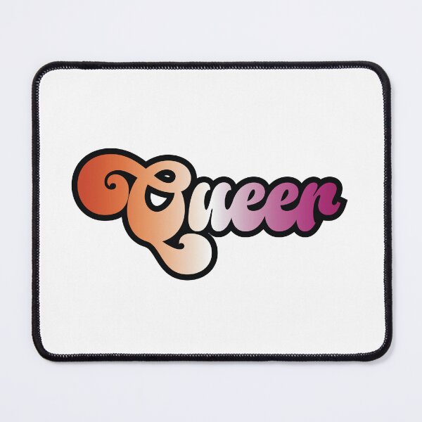 Item preview, Lesbian pride colors - "Queer" script design designed and sold by art by hannah lang.