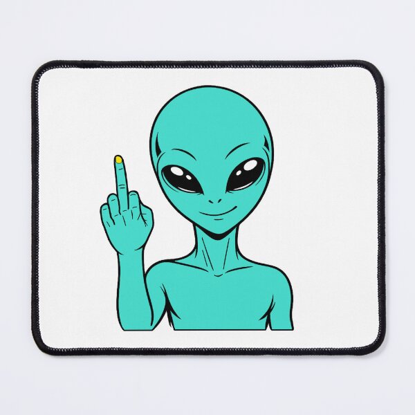 Item preview, ZORGO Alien Middle Finger – Funny Space Alien Attitude Sticker designed and sold by The-Visitors.