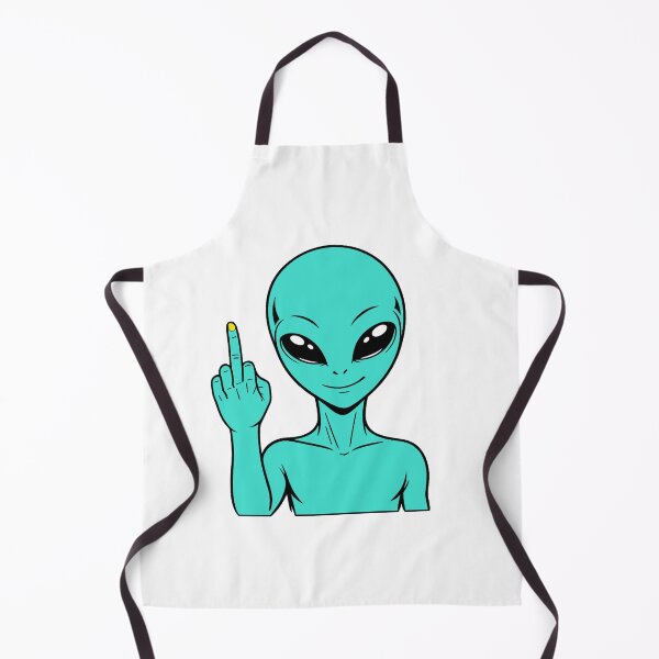 Item preview, ZORGO Alien Middle Finger – Funny Space Alien Attitude Sticker designed and sold by The-Visitors.