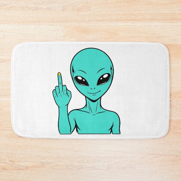 Item preview, ZORGO Alien Middle Finger – Funny Space Alien Attitude Sticker designed and sold by The-Visitors.