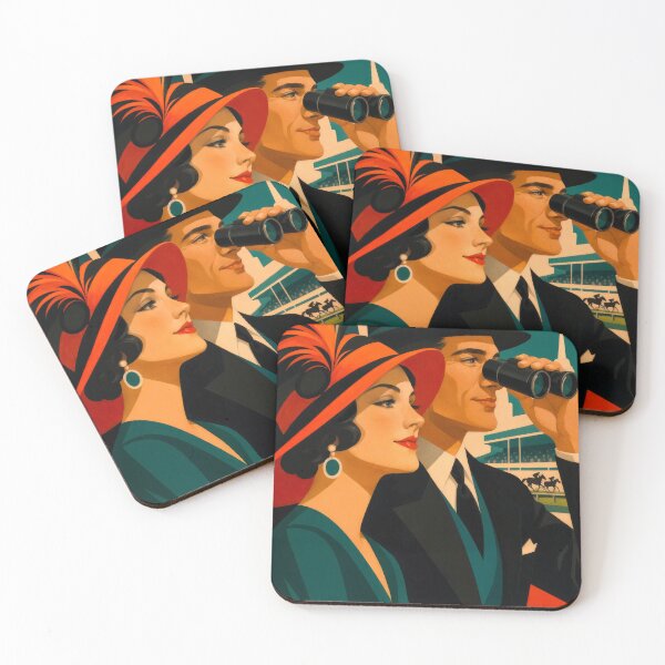 Item preview, Wall Art - Postcard - Vintage Horse Racing Elegance designed and sold by ForeverPrintsOK.