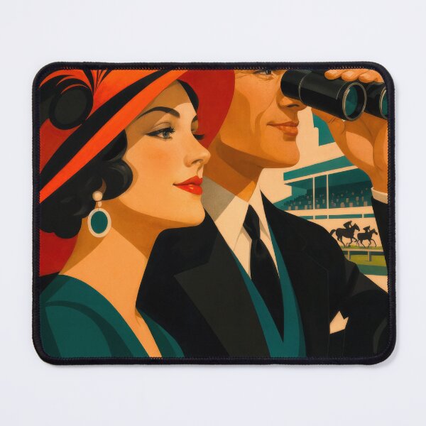 Item preview, Wall Art - Postcard - Vintage Horse Racing Elegance designed and sold by ForeverPrintsOK.