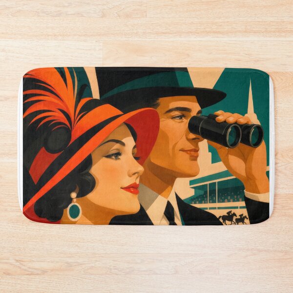 Item preview, Wall Art - Postcard - Vintage Horse Racing Elegance designed and sold by ForeverPrintsOK.