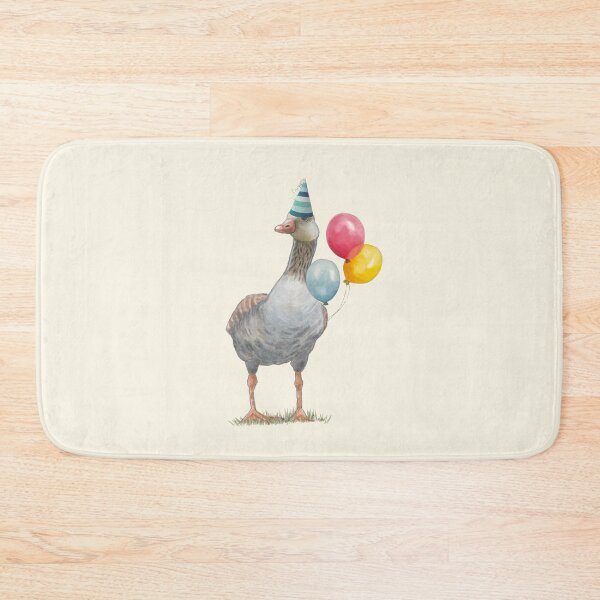 Item preview, Party Goose with Balloons and Party Hat Illustration designed and sold by JoyfulWhimsy.