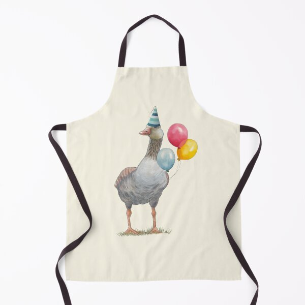 Item preview, Party Goose with Balloons and Party Hat Illustration designed and sold by JoyfulWhimsy.