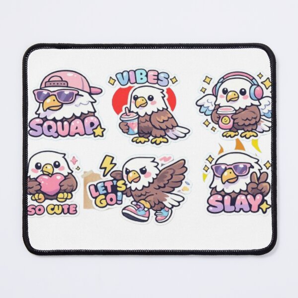 Item preview, Gen-Z Eagle Sticker Pack | Cute Pastel Bird Aesthetic | Transparent PNG Stickers designed and sold by mukibas37i.