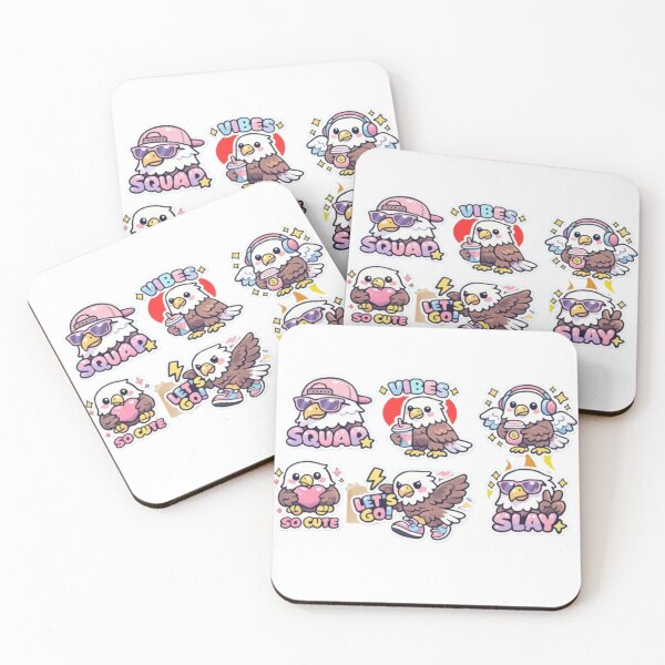 Item preview, Gen-Z Eagle Sticker Pack | Cute Pastel Bird Aesthetic | Transparent PNG Stickers designed and sold by mukibas37i.