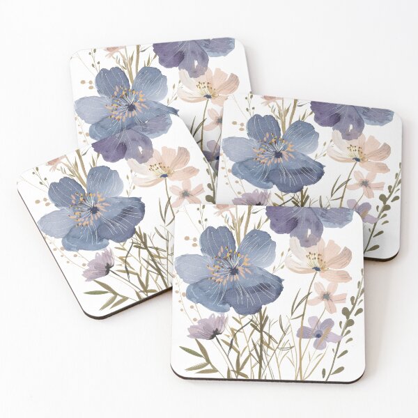 Item preview, Blue Wildflower Watercolor Bouquet designed and sold by LinaDesign Store.
