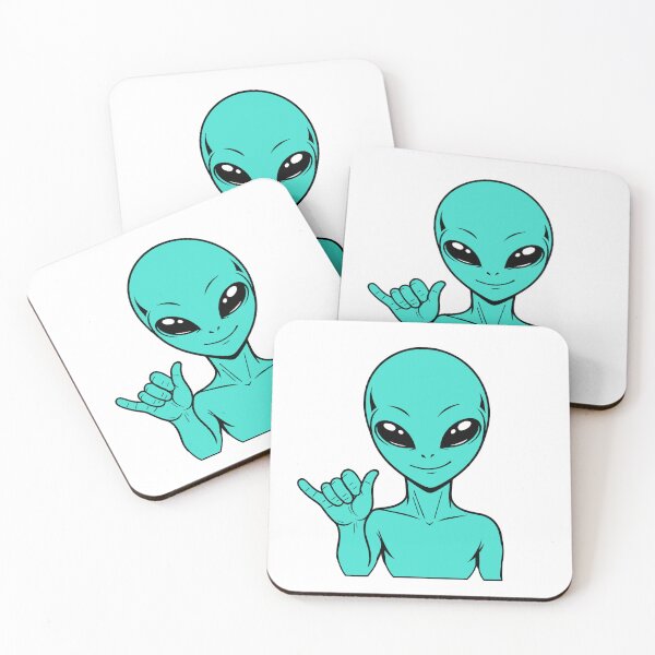 Item preview, ZORGO Alien Shaka Hand Sign – Funny Space Alien Hang Loose Sticker designed and sold by The-Visitors.