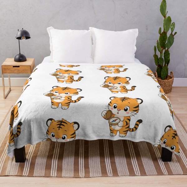Item preview, Cute Tiger Holding Compass Cartoon Explorer Animal Design designed and sold by Seculinator.