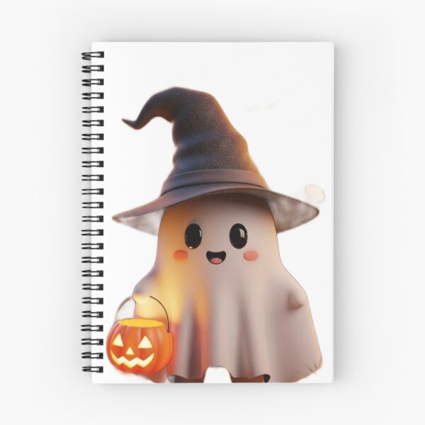 Item preview, Cute Happy Halloween Ghost and Pumpkin Patch Art designed and sold by Hey! your search is end here.