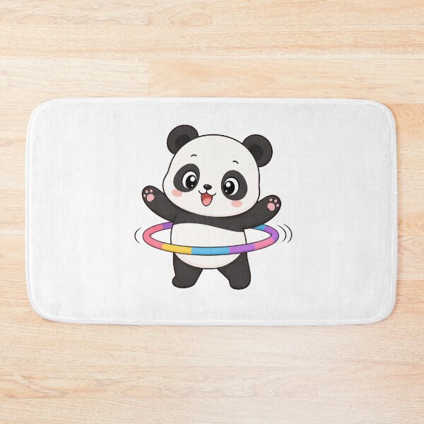 Item preview, Cute Panda Playing with Hula Hoop Cartoon Design designed and sold by Seculinator.