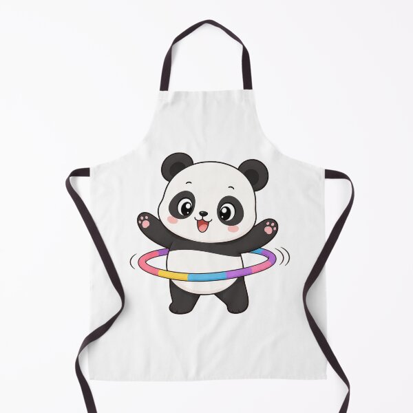 Item preview, Cute Panda Playing with Hula Hoop Cartoon Design designed and sold by Seculinator.