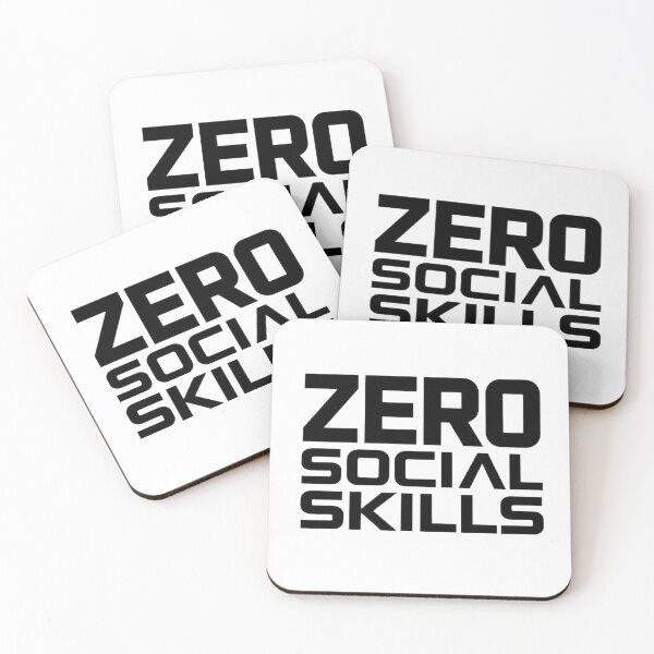Item preview, Zero Social Skills – Funny Introvert Typography | Minimalist Meme T-Shirt Design designed and sold by Faisal  Shah.