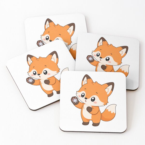 Item preview, Cute Fox Holding Snowflake Cartoon Winter Animal Design designed and sold by Seculinator.