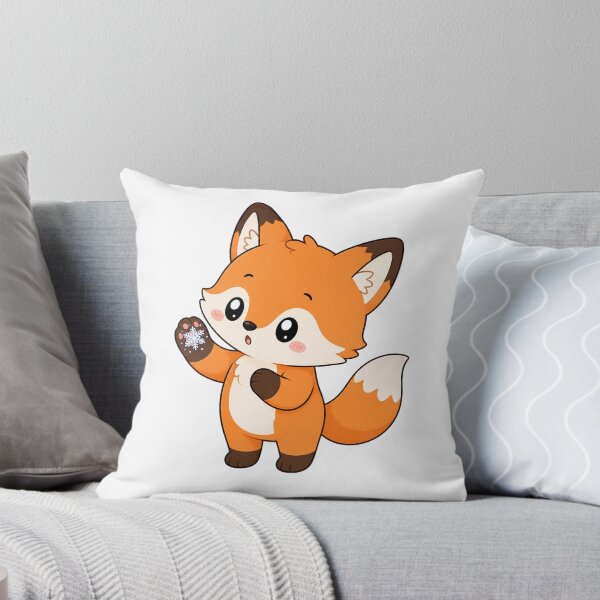 Item preview, Cute Fox Holding Snowflake Cartoon Winter Animal Design designed and sold by Seculinator.
