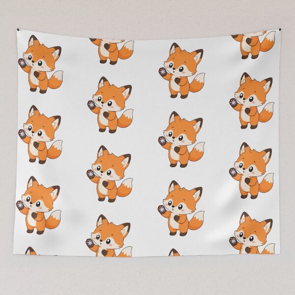 Item preview, Cute Fox Holding Snowflake Cartoon Winter Animal Design designed and sold by Seculinator.