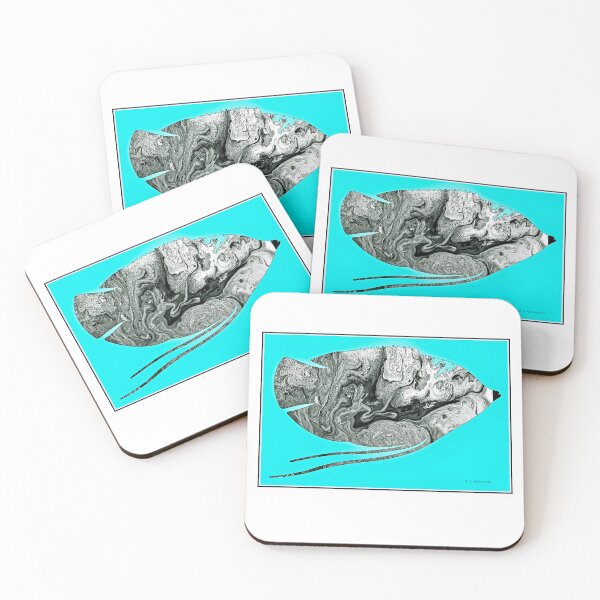 Item preview, Stylized Gourami, Aquarium Fish, Digital Art Illustration designed and sold by AMacGPhilly.