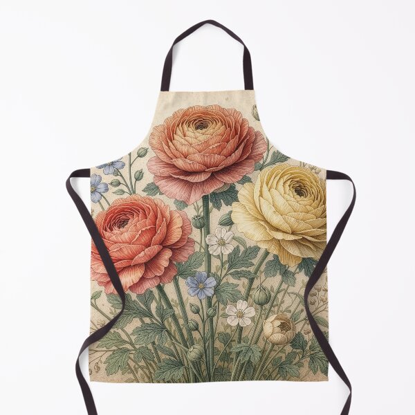 Item preview, Vintage Ranunculus Botanical Illustration designed and sold by Rutvain.
