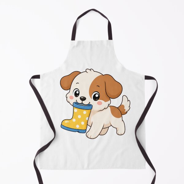 Item preview, Cute Puppy Holding Rain Boot Cartoon Dog Design designed and sold by Seculinator.