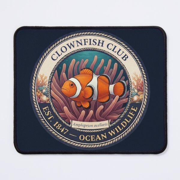 Item preview, Clownfish Club Vintage Badge designed and sold by CalmCapy Co.
