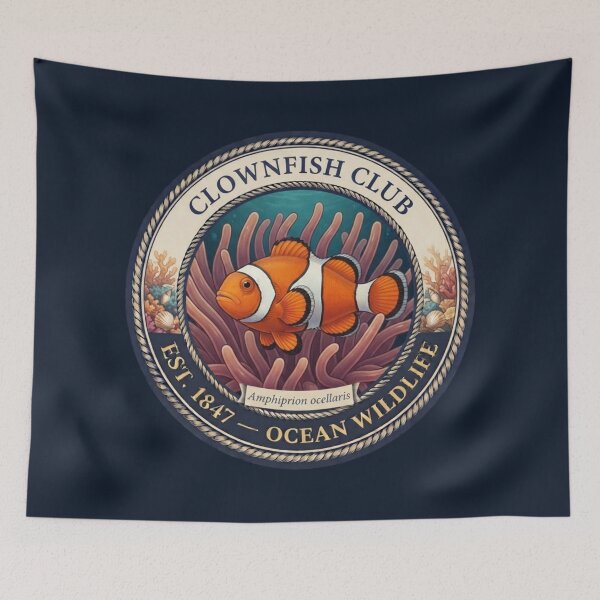 Item preview, Clownfish Club Vintage Badge designed and sold by CalmCapy Co.