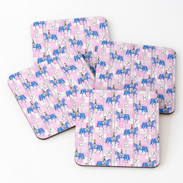 Item preview, Dressage Horse Rider Pink Plaid Pattern designed and sold by CI Creative Design LLC.