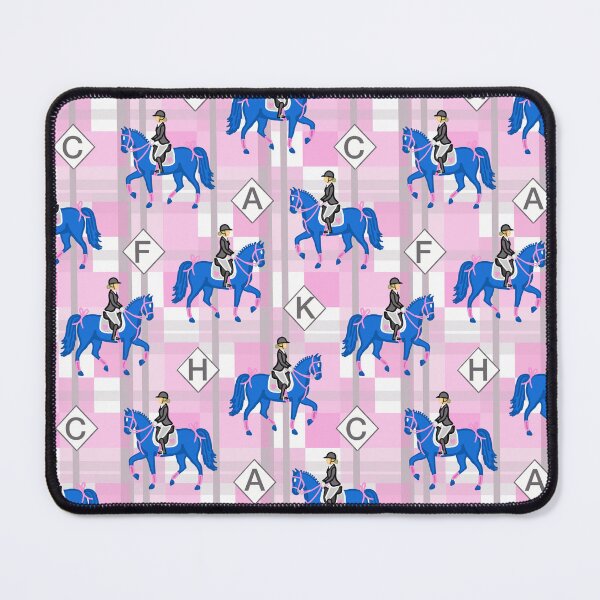 Item preview, Dressage Horse Rider Pink Plaid Pattern designed and sold by CI Creative Design LLC.