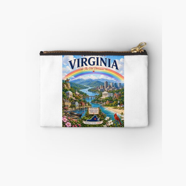 Item preview, Virginia Rainbow Landscape Travel Poster | Colorful Scenic Wall Art designed and sold by ElartedeNoel.