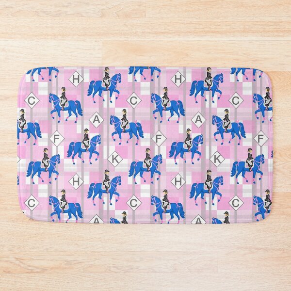 Item preview, Dressage Horse Rider Pink Plaid Pattern designed and sold by CI Creative Design LLC.
