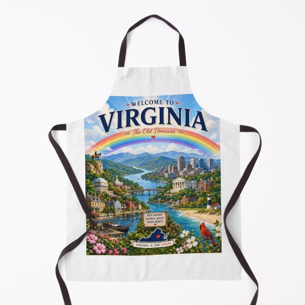 Item preview, Virginia Rainbow Landscape Travel Poster | Colorful Scenic Wall Art designed and sold by ElartedeNoel.