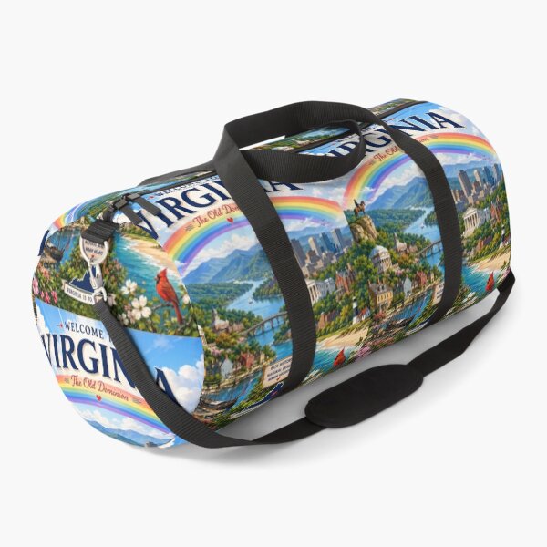Item preview, Virginia Rainbow Landscape Travel Poster | Colorful Scenic Wall Art designed and sold by ElartedeNoel.