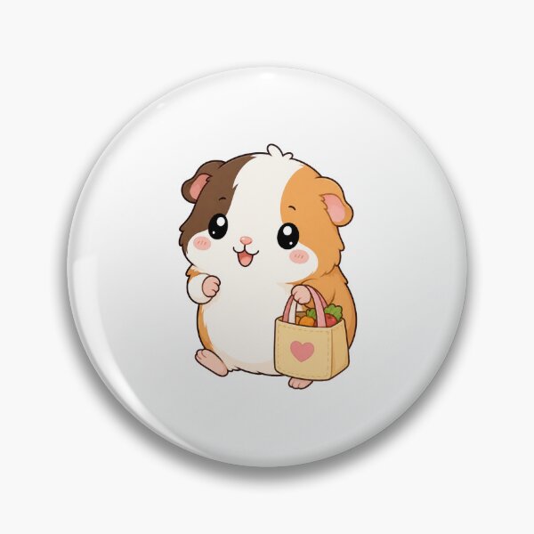 Item preview, Cute Guinea Pig Holding Grocery Bag Cartoon Design designed and sold by Seculinator.