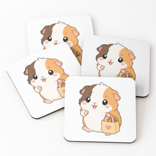Item preview, Cute Guinea Pig Holding Grocery Bag Cartoon Design designed and sold by Seculinator.