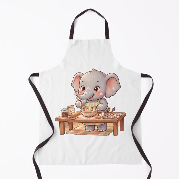 Item preview, A Charming Elephant Baking Cookies - Pastel-colored sticker designed and sold by DigitfanStudio.